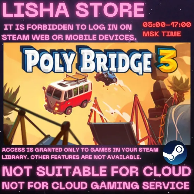 Poly Bridge 3 steam shared offline For 30 or 90 Days