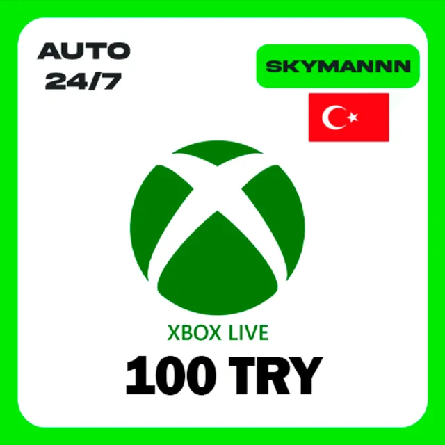 XBOX LIVE 100 TRY ТУРЦИЯ КАРТА ПОПОЛНЕНИЯ АВТО 24/7
