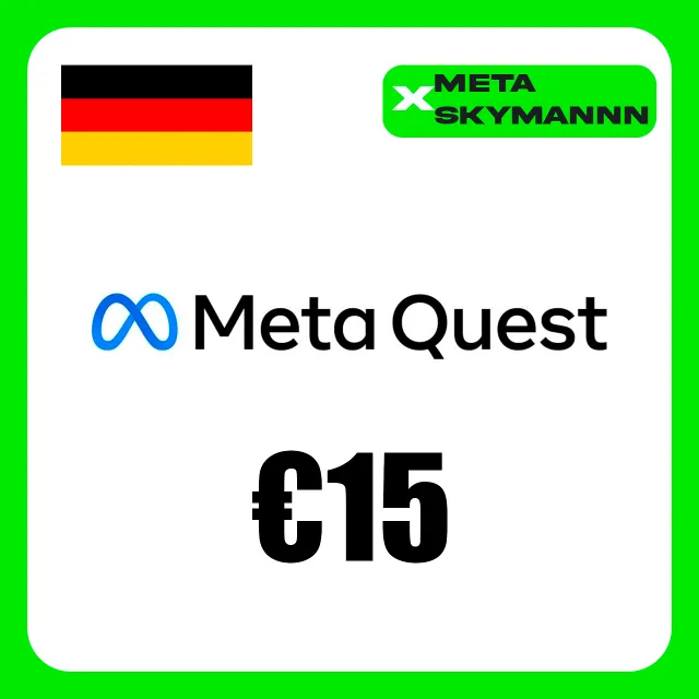 META QUEST 15€ EUR ГЕРМАНИЯ КАРТА ПОПОЛНЕНИЯ АВТО 24/7