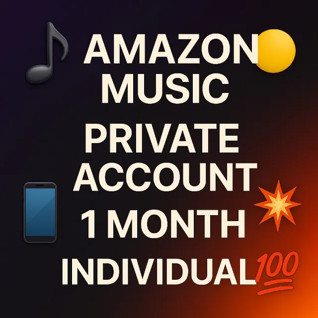 🎧ЛИЧНЫЙ АККАУНТ НА ​​AMAZON MUSIC💥1МЕСЯЦ🎯 ИНДИВИДУАЛ