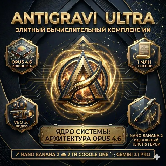 Antigravity PRO / ULTRA | GOOGLE AI PRO | Gemini 3.1| Claude Opus 4.6|ЛИЧНЫЙ 6месяцев