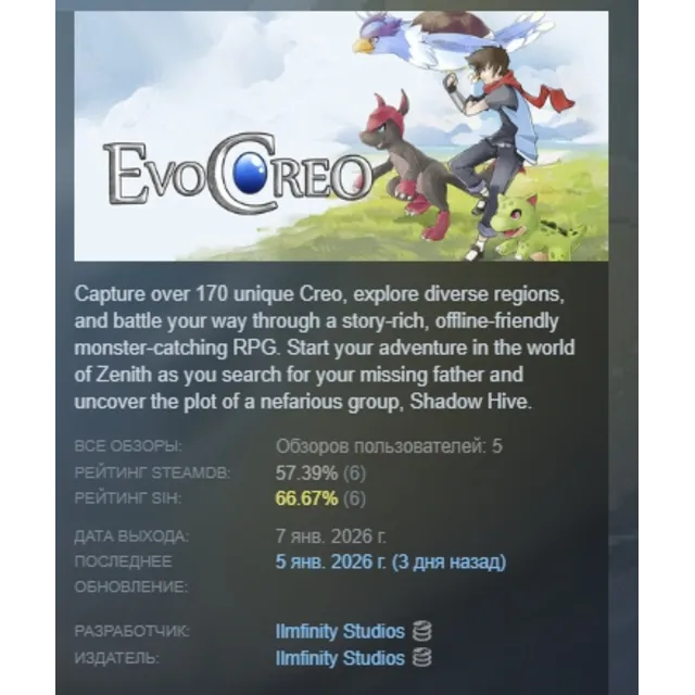EvoCreo АВТОДОСТАВКА STEAM GLOBAL МГНОВЕННО ЛИЦЕНЗИЯ