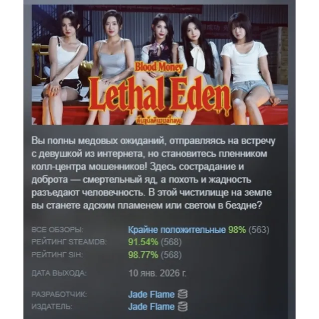 Blood Money: Lethal Eden 血薪记：罪恶园区 АВТОДОСТАВКА STEAM GLOBAL МГНОВЕННО ЛИЦЕНЗИЯ