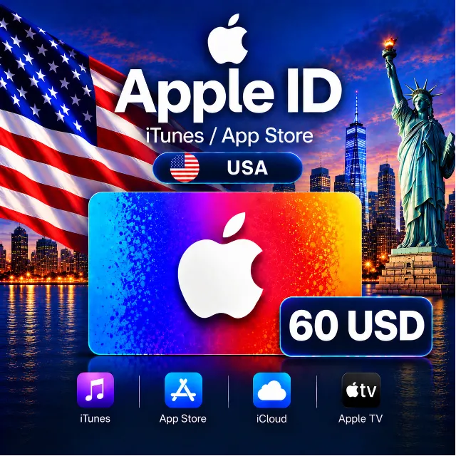 iTunes &amp; App Store Подарочная карта — 60 USD (USA)