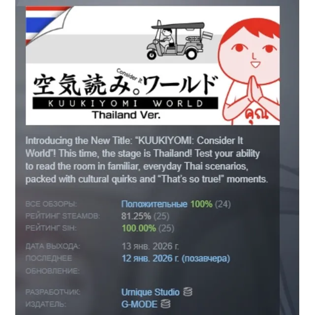KUUKIYOMI Consider It World - Thailand Ver АВТОДОСТАВКА STEAM GLOBAL МГНОВЕННО ЛИЦЕНЗ