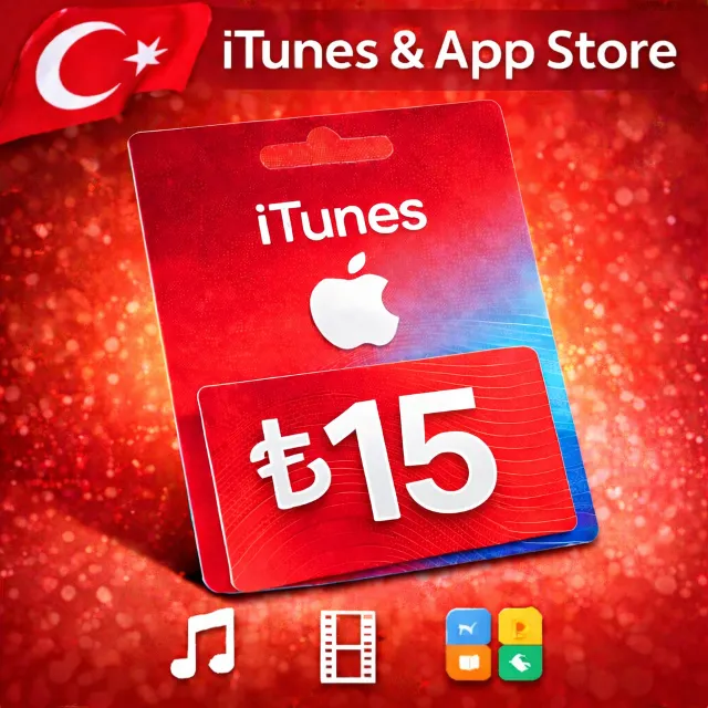 iTunes &amp; App Store Подарочная карта — 15 TRY (TR)