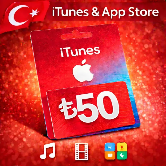 iTunes &amp; App Store Подарочная карта — 50 TRY (TR)