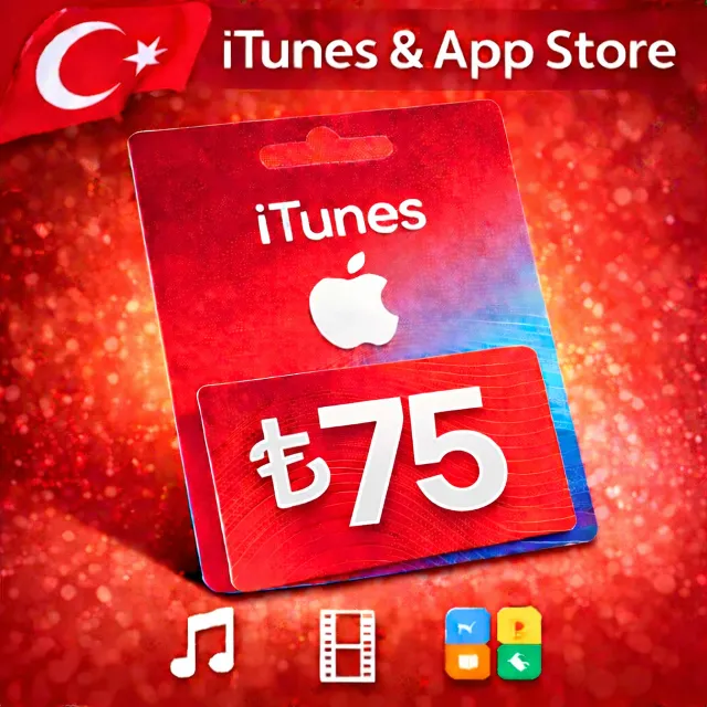 iTunes &amp; App Store Подарочная карта — 75 TRY (TR)