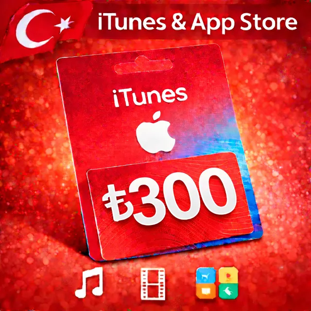 iTunes &amp; App Store Подарочная карта — 300 TRY (TR)
