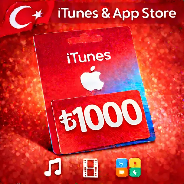 iTunes &amp; App Store Подарочная карта — 1000 TRY (TR)