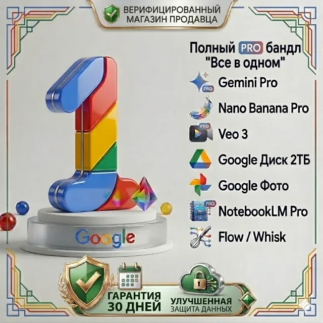Услуга продления ежемесячной подписки Google AI Pro на 30 дней