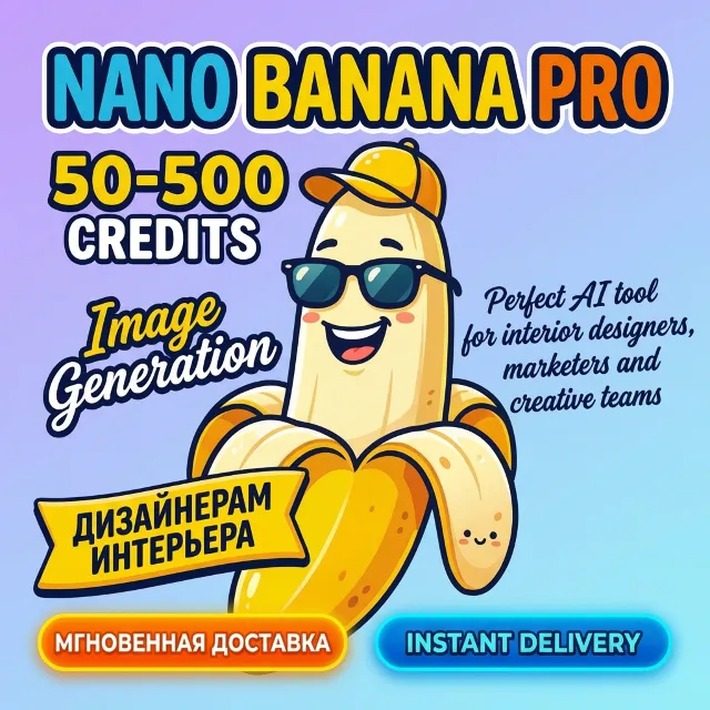 Nano Banana 2 |  | GPT-Image2 | Персональный код на 100-500 Кредитов