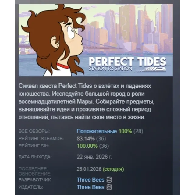 Perfect Tides: Station to Station АВТО АВТОДОСТАВКА STEAM GLOBAL МГНОВЕННО ЛИЦЕНЗИЯ