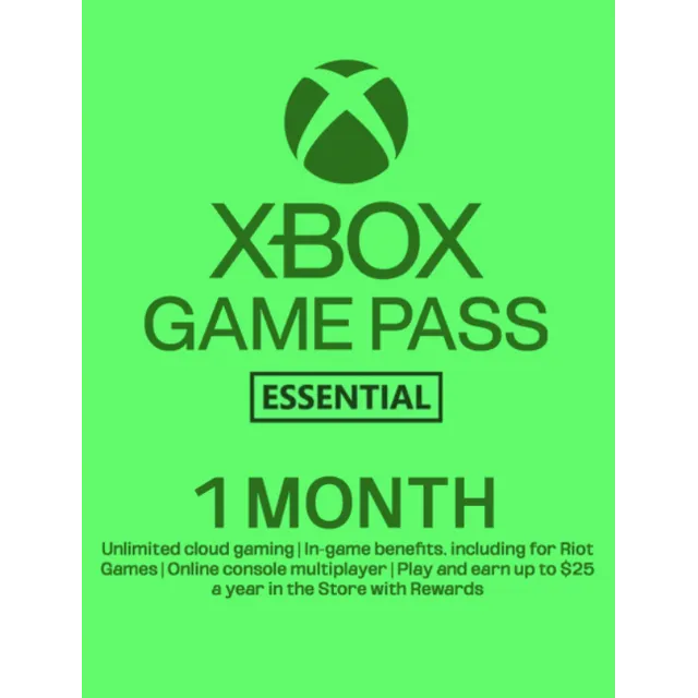 XBox GamePass essential (Core) India 1 Month Subscription Key