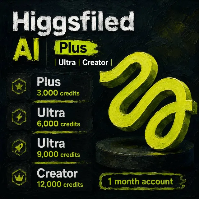 Higgsfield AI Ultra | Аккаунт | 1 месяц подписка | Приватный аккаунт