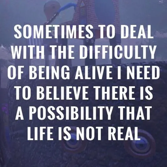 🔥🔥 Sometimes to Deal with the Difficulty of Being Alive, I Need to Believe There Is