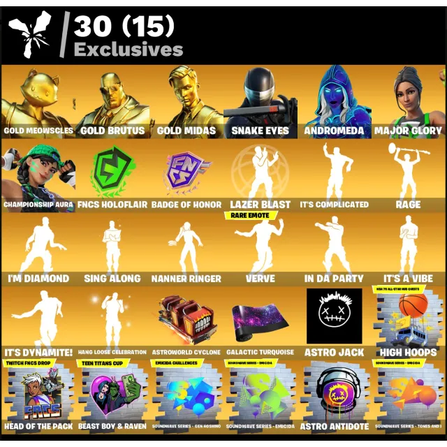 FN (ВСЕ ПЛАТФОРМЫ) 💎 279 скинов (60 платных) | Полный доступ 🎁