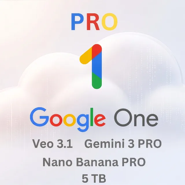 Google One 6 месяцев, 5ТБ + Gemini Pro AI | Без авторизации | Гарантия