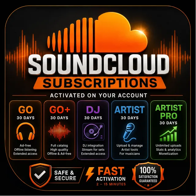 Подписка Go/Go+/Artist/Artist Pro/Dj SoundCloud 30дней | Активация на вашем аккаунте