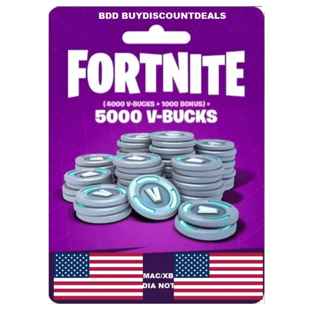 ФОРТНАЙТ КОД 5000 VBUCKS КЛЮЧ В БАКСЫ FORTNITE KEY USA