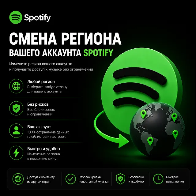 ✅ Смена региона вашего аккаунта Spotify + Дополнительно