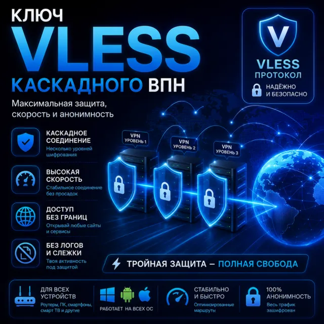 Каскадный (двойной) впн  VLESS (Amneziya, Hiddify, V2Box, V2ray, Happ, Nekobox)_Т