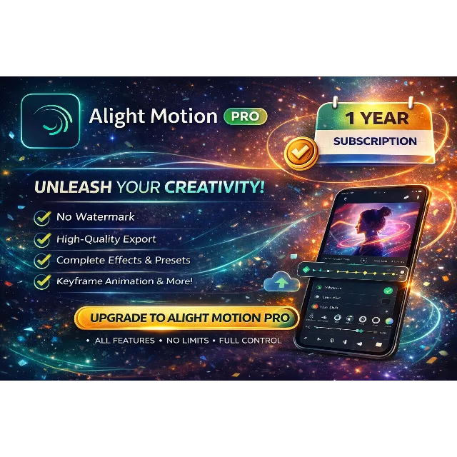 Alight Motion Pro Subscription iOS 1 Year - Private Account