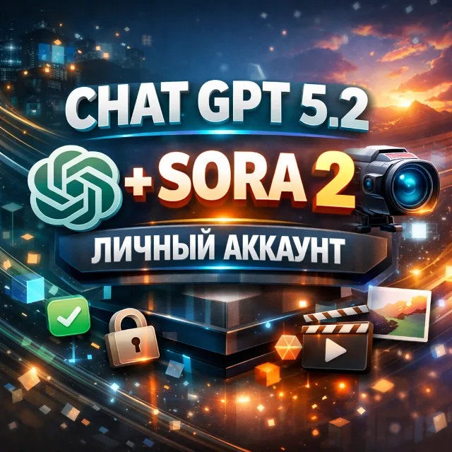 🤖Chat GPT 5.2 Plus+ Sora 2 (НА ВАШ АККАУНТ)