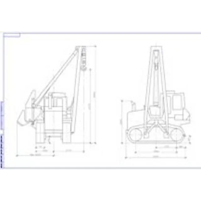 Чертеж Кран - трубоукладчик ТГ-301Я
