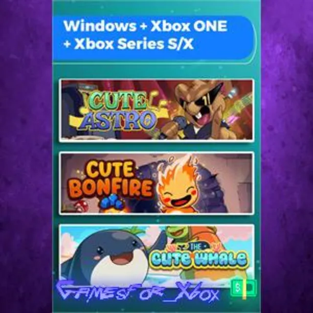 ☀️Cute Astro + Cute Bonfire + The Cute Whale Bundle XBOX