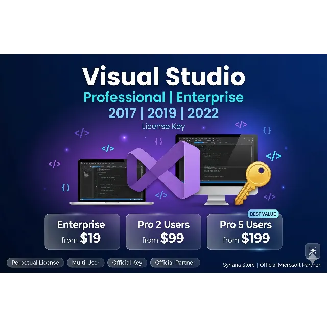Ключ Visual Studio Pro Enterprise 2017 2019 2022 лицензия
