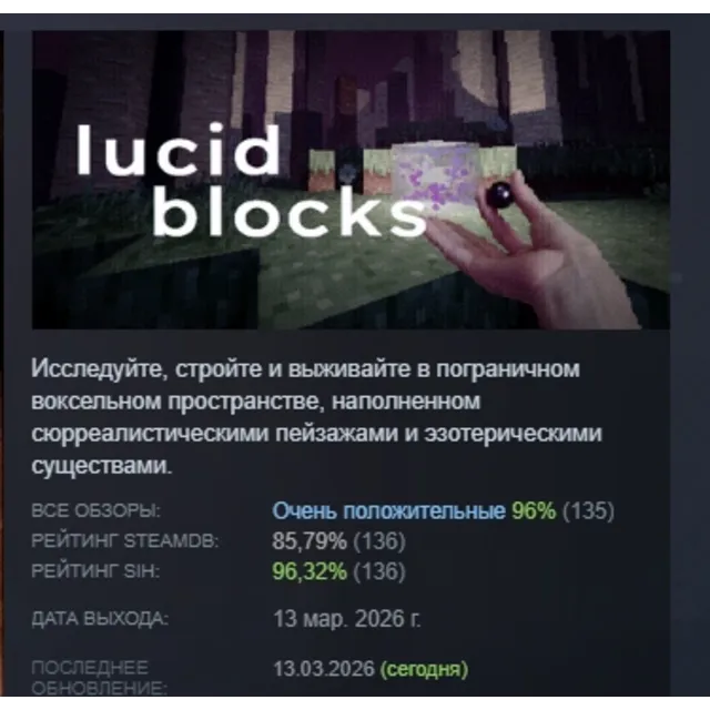 Lucid Blocks АВТОДОСТАВКА STEAM GLOBAL МГНОВЕННО ЛИЦЕНЗИЯ
