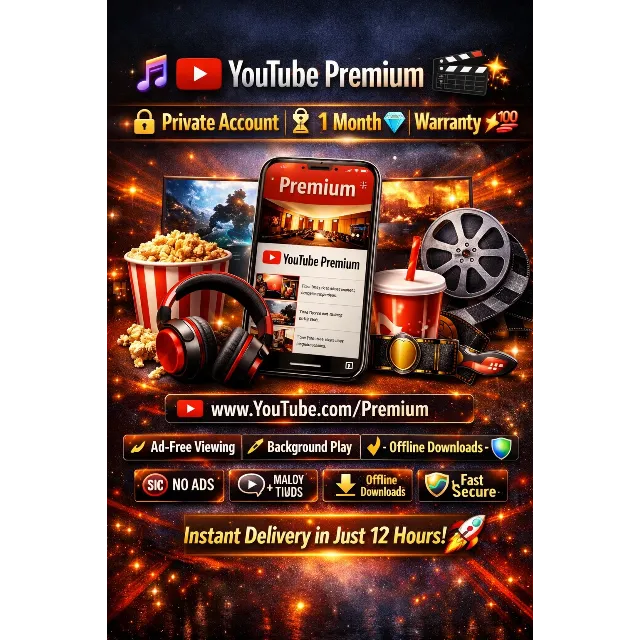 🎵 YouTube Premium 🎬✨|🔒 Приватный аккаунт |⏳ 1 месяц 💎 |🛡️ Гарантия Мгновенно🚀💯