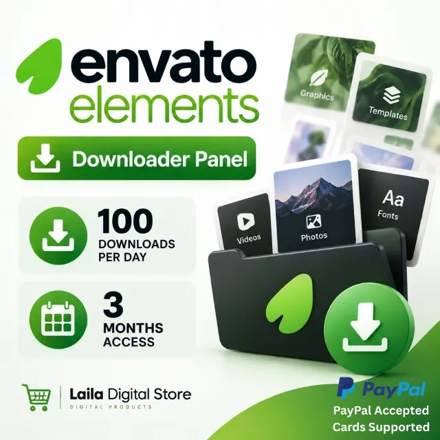 Envato Elements 3 месяца - Панель загрузок - 100 загрузок в день АВТО