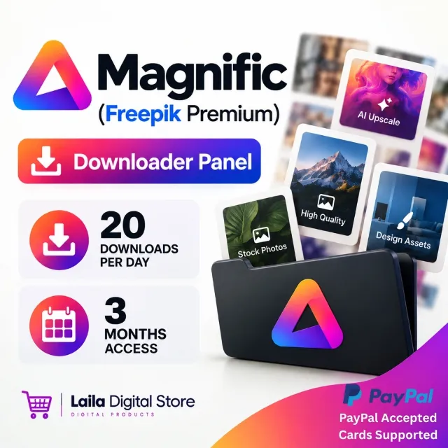 Magnific (Freepik Premium) 3 месяца - 20 загрузок в день - Панель скачивания АВТО
