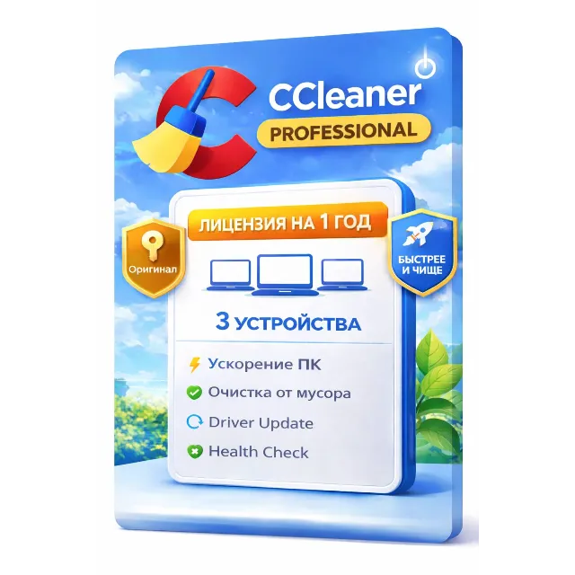 CCleaner Professional 3 устройства 1 год (Windows)