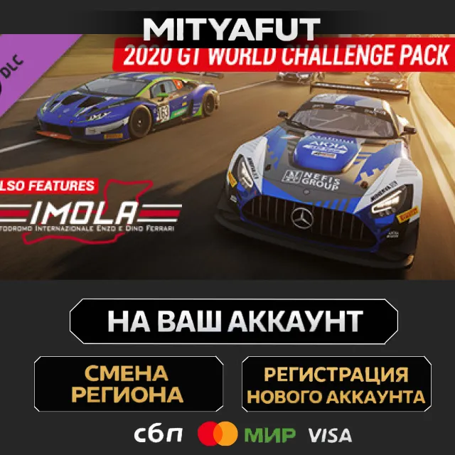 Assetto Corsa Competizione - 2020 GT World Challenge Pack | DLC ПОДАРОК STEAM