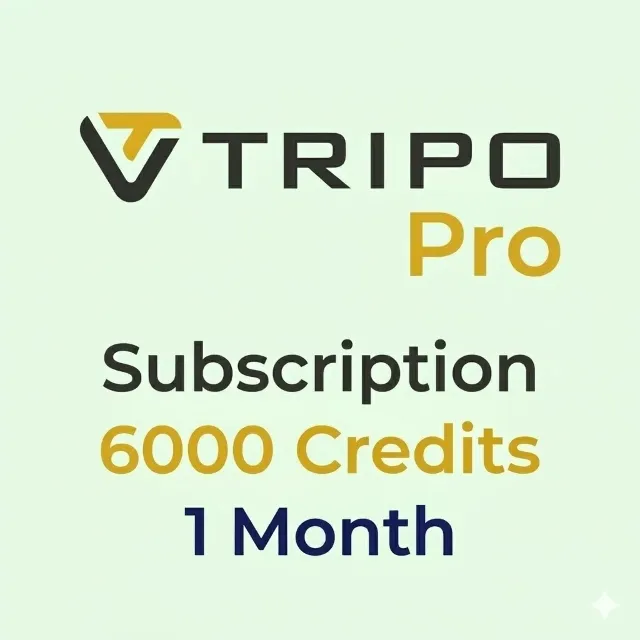 Tripo 3D AI Pro 6000 Кредитов 1M No Login