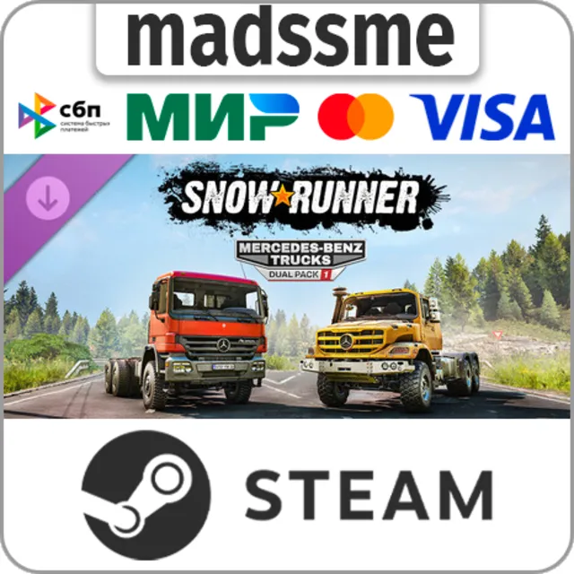 SnowRunner - Mercedes-Benz Trucks Dual Pack 1 * RU/KZ/СНГ/TR/AR * DLC * STEAM 🚀 АВТО