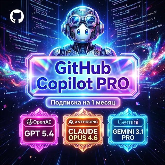 [АВТОВЫДАЧА] GitHub Copilot (ВСЕ МОДЕЛИ+СБРОС ЛИМИТОВ) Аккаунт с подпиской на 30 дней