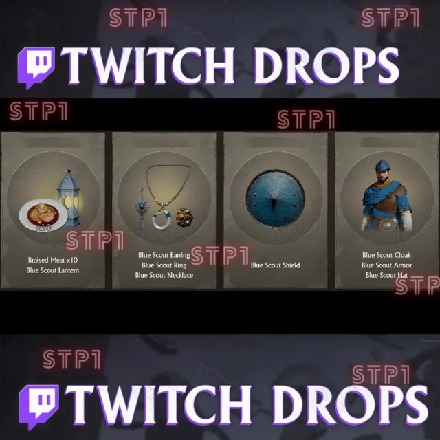 Crimson Desert Week#1+2 21 предметов Blue Scout Bundle Все Twitch Drops