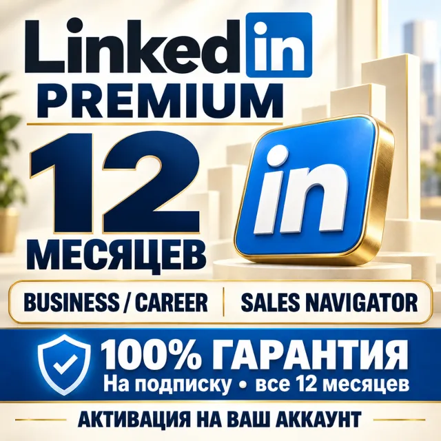 LINKEDIN PREMIUM 12 МЕСЯЦЕВ | BUSINESS / CAREER / SALES NAVIGATOR — 100% ГАРАНТИЯ