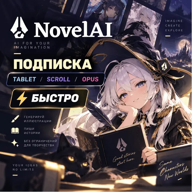 NOVELAI ПОДПИСКА TABLET | SCROLL | OPUS - 1 МЕСЯЦ