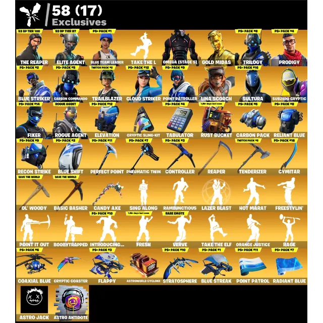 FN (ВСЕ ПЛАТФОРМЫ) The Reaper | 342 скина (101 платный) | Полный доступ