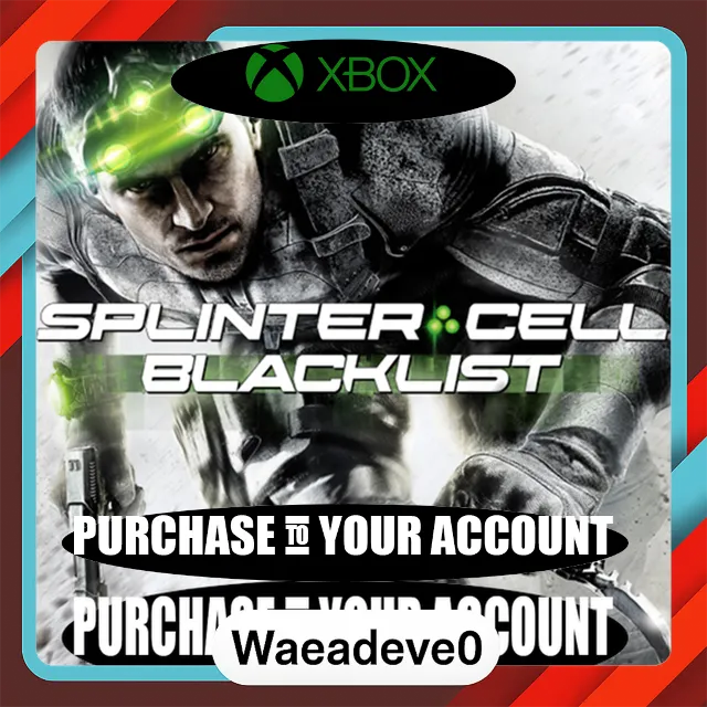 Tom Clancy's Splinter Cell: Blacklist Xbox – Purchase for Your Account