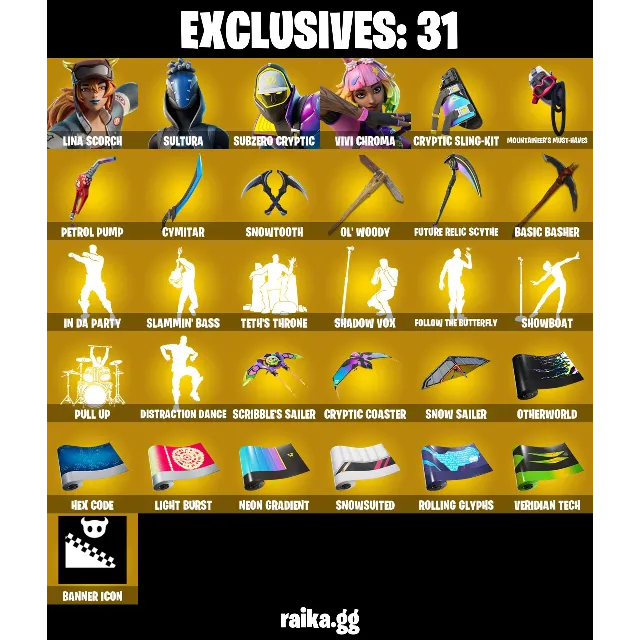 [PC/PSN/NIN] 187 skins | Lina Scorch | Sultura | Subzero Cryptic | Vivi Chroma | Harb