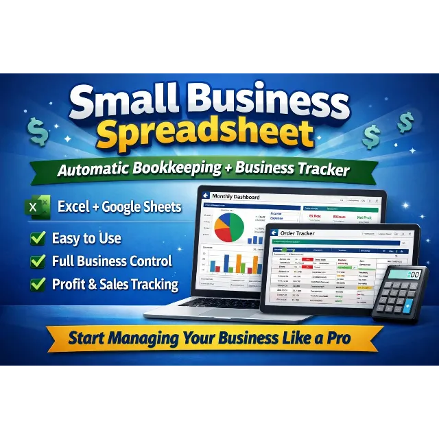 💼 Business Tracker Pro | Finance, Sales &amp; Inventory Dashboard (All-in-One)/EXCEL