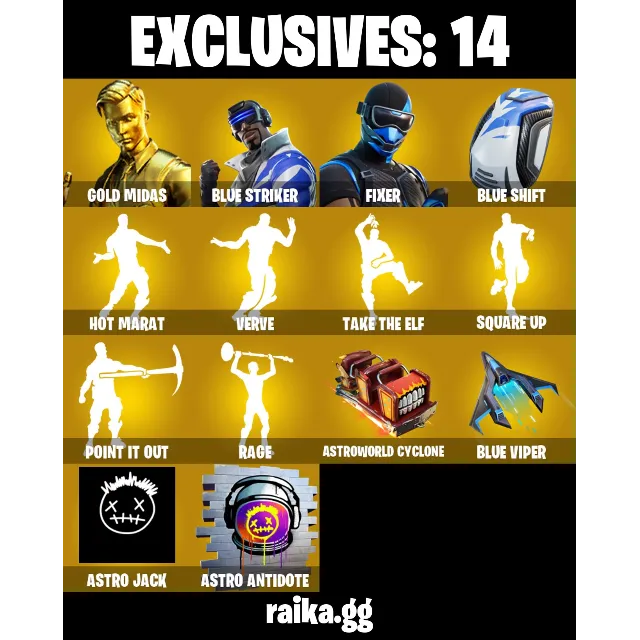 [PC/PSN/XBOX] 102 skins | Gold Midas | Blue Striker | Fixer | STAGE 5 | Fancy Peter G