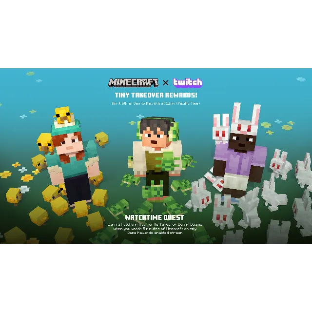 Minecraft Черепашьи мотивы + Заячья шапочка-бини + Шапочка детёныша Ключ/Код