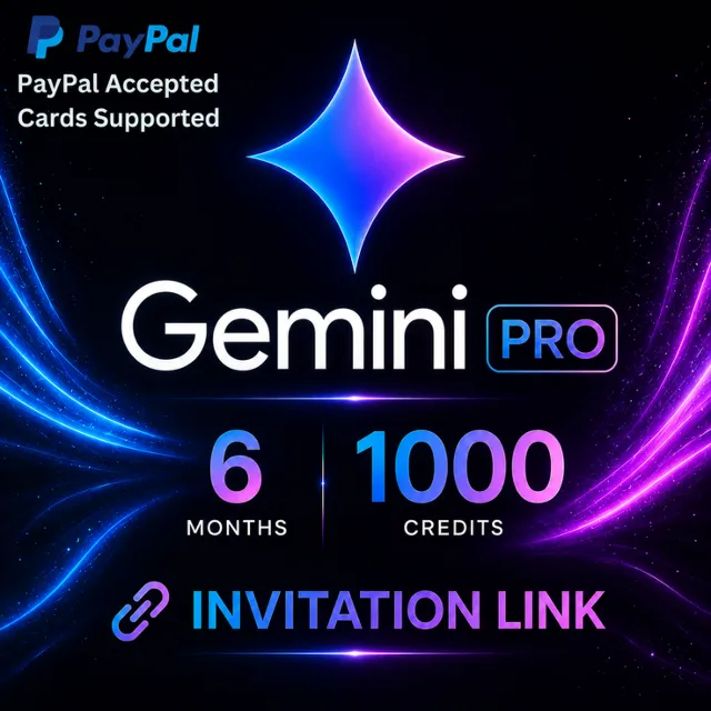 Google Gemini Pro + Veo 3 Premium – Ссылка-приглашение – 6 месяца + 1000 кредитов